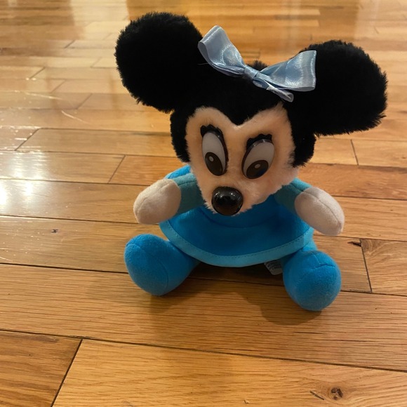 Vintage Disney Mickey's Christmas‎ Carol Minnie Mouse Plush Doll Blue Dress - Picture 4 of 5